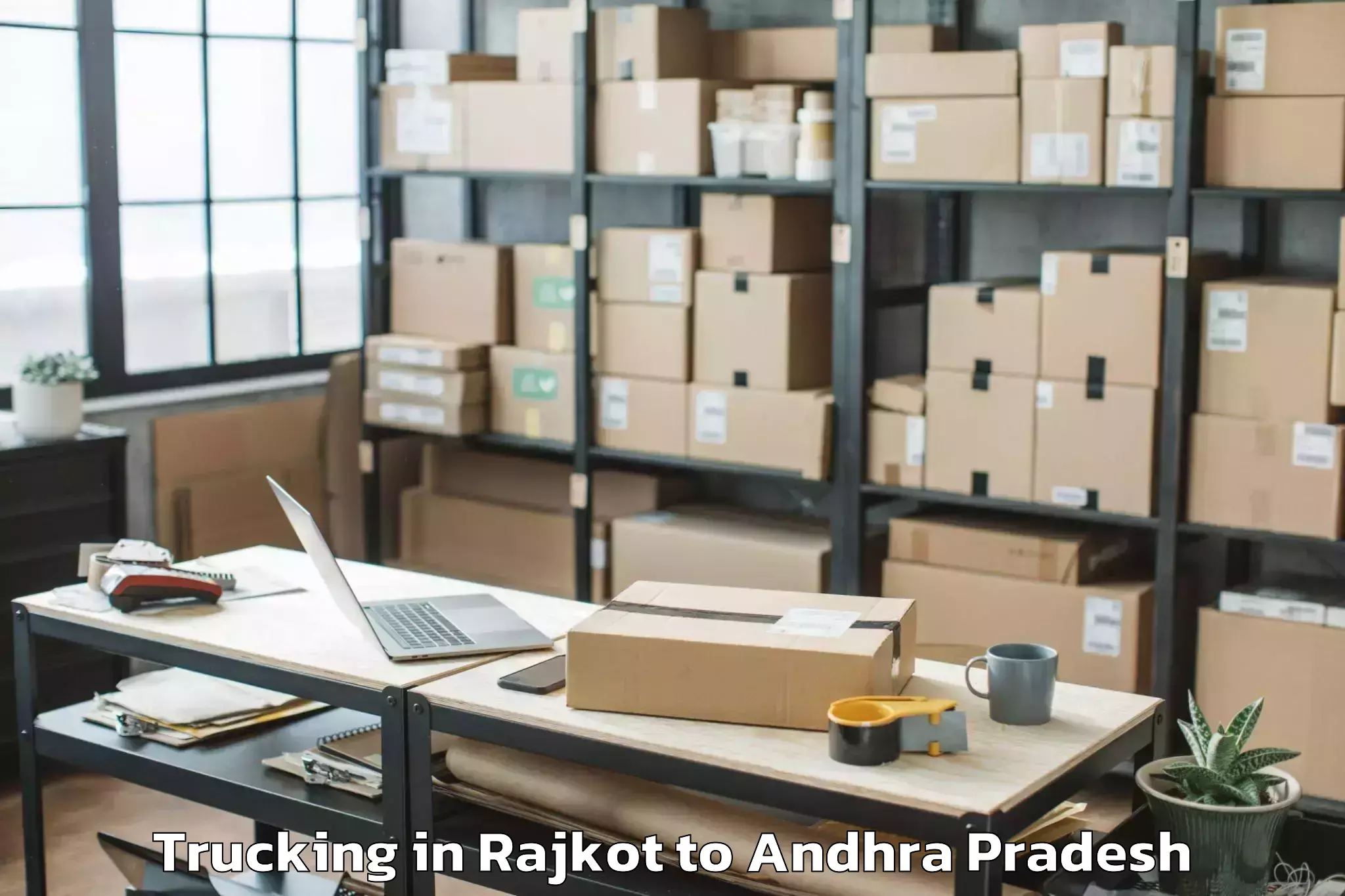 Book Rajkot to Pedavegi Trucking Online